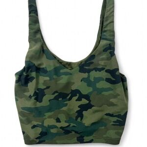 Aerie green camo Sports Bra with padding